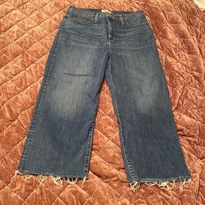 Madewell Slim Wide Leg Crop Jeans size 33